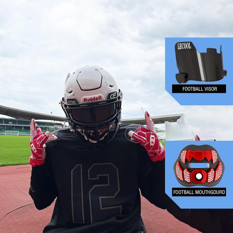 LeCool Multi-Color Football Visor,Enhance Your Game -Fits Adult & Youth Football Helmets - Image 5
